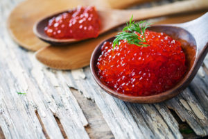 Coho Salmon Red Caviar, Frozen, Grade #1, Copper River/Wild Alaska